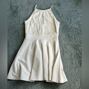 White dress with lace